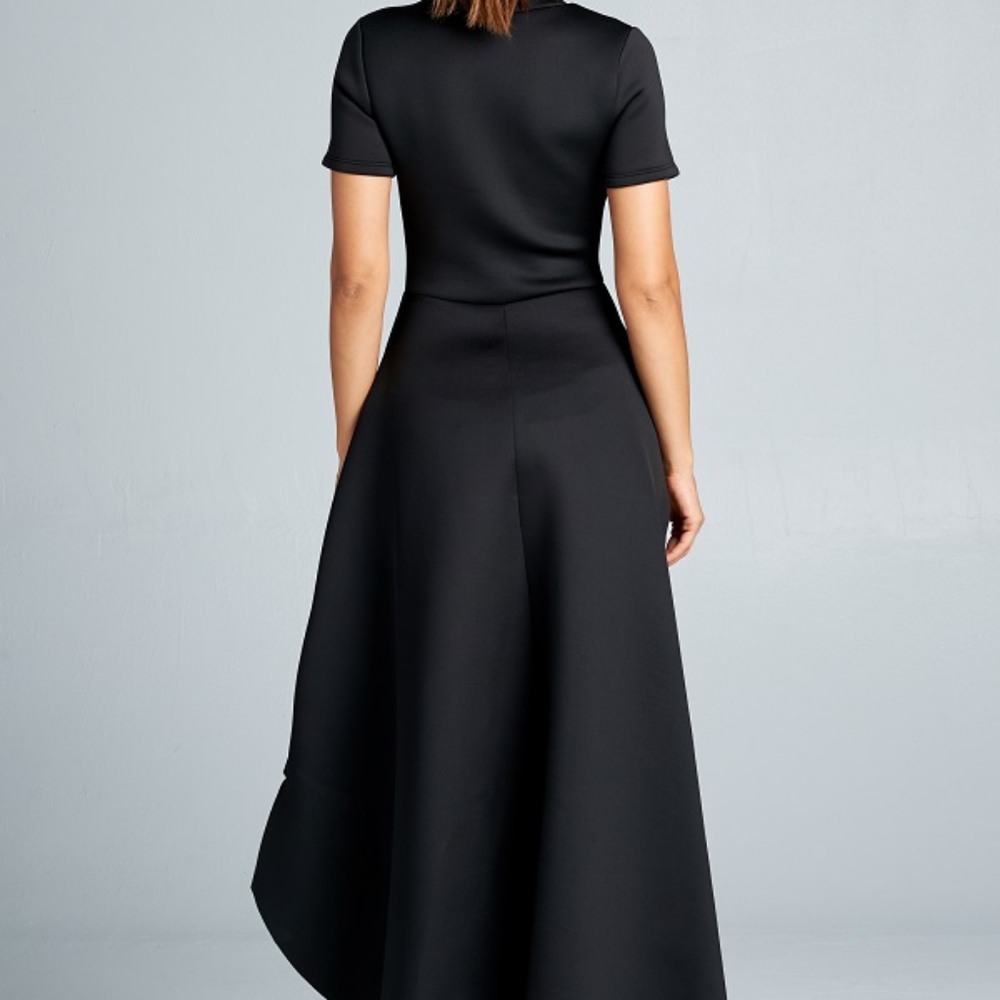 FLASH SALE TODAY ONLY Black High Low Peplum Top - Picture 3 of 5